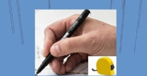 Bild på en hand som håller i en penna ser ut att skriva något